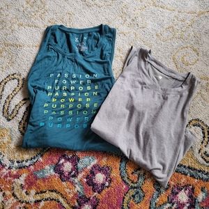 Active wear tanks Avia Xersion teal gray women's small and medium